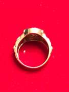 MENS 14K YELLOW AND WHITE GOLD DIAMOND RING