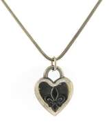 Mignon Faget Fleur De Lis Heart Necklace