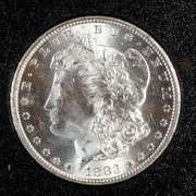 1883 CC GSA Unc  Morgan Dollar Box And Paper