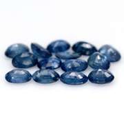 Stunning ink blue 8.37ct oval Sapphire set