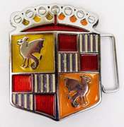 Ornate Enameled Automobile Belt Buckle