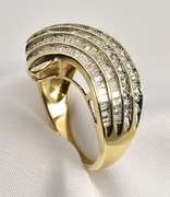 Flashy Chevron Shaped Diamond Ring