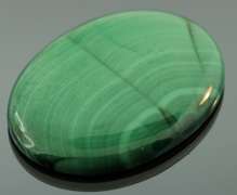 Phenomenal 190.5ct banded Malachite cabochon