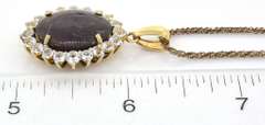 Sparkling Massive 24.37CTS Star Ruby & Topaz Necklace in Vermeil