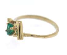 Fancy 18kt Emerald in Freeform Ring