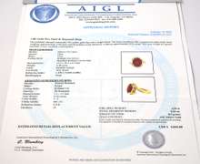 Marvelous Fire Opal & Diamond Ring, 14KT