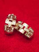 LADIES 14K YELLOW GOLD AND DIAMOND EARRINGS