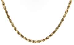 Popular Yellow Gold Rope Chain Necklace