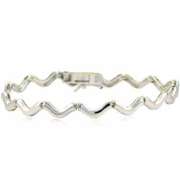 Sterling Silver Swirl Linked Bracelet