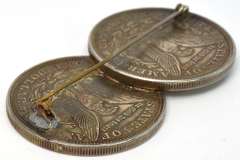 1921 Morgan Silver Dollar Brooch Pin