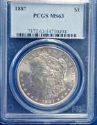 1887 PCGS   MS 63 Morgan Dollar
