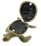 Turtle Rhinestone Trinket Box