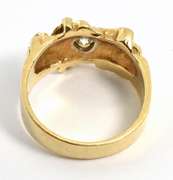 Ladies Nugget Style Ring with Diamond