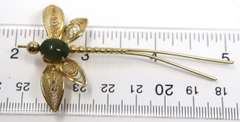 Gold Plated Jade Dragon Fly