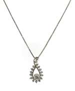 Twinkling 14kt White Gold Diamond Swirl Pendant on Chain Necklace