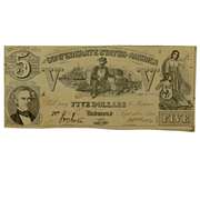 Early Sept 2 1861 Series $5 CSA Note