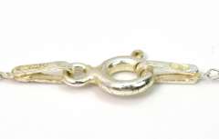 Sterling Silver White Stone Necklace