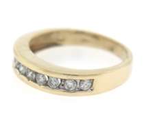 Gent's Yellow Gold Channel Set Diamond Band