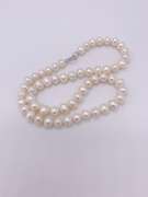 Stunning Strand Of White Pearls Necklace- 18 inches