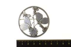 Sterling Silver Georg Jensen Butterfly Flower Round 783 Pin/Brooch