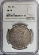 Certified Morgan Silver Dollar 1880