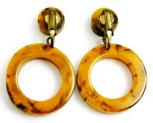 Vintage Bakelite Hoop Earrings