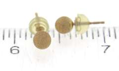 Simple Yellow Gold Textured Ball Earrings