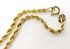 10K Yellow Gold Rope Chain Bracelet