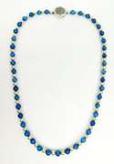 Carolyn Pollack Sterling & Lapis Bead Necklace