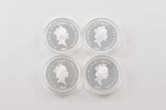 2011 Niue $2 1 Oz .999 Fine Silver - 4 Coin Set - Fancy Display & COA