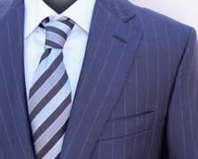 Phenomenal 2-Button Stipe Suit, Made In Italy