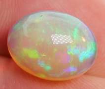 Stunning 4.63ct floral patterned semi-black Opal