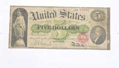 1862 $5.00 New York US Large Note
