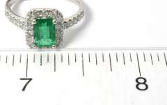 Traditional Emerald & Diamond Ring, Platinum