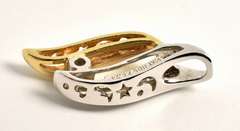 Fashionable Bi-Color Gold Diamond Pendant