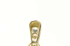 14K Yellow Gold Tiered Round Cubic Zirconia Statement Pendant