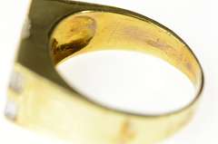 18K Yellow Gold 1.80 Ctw Baguette Squared Men's Statement Ring