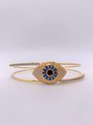 Gorgeous 18kt GP Gemstone Cuff Bracelet