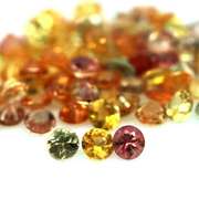 8.10ct heated only Autumn leave Sapphire set