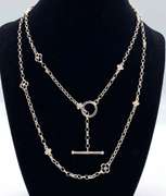Stylish Sterling and Cubic Zirconia Chain