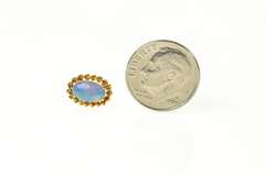 14K Yellow Gold Victorian Natural Opal Twist Trim Lapel Pin/Brooch