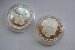 1988 S &1992 S Proof Silver Eagles With Boxs Papers