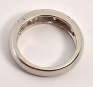 Contemporary Platinum Band with Diamonds