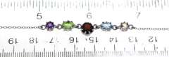 5 Stone Multi Gemstone Necklace