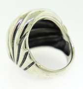 Trendy Silver David Yurman Sculpted Cable Dome Ring