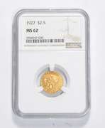 MS62 1927 $2.50 Indian Head Gold Quarter Eagle - Graded NGC