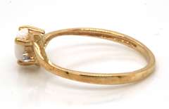 Dainty 10kt YG Opal Heart Ring
