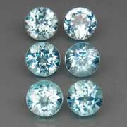 Matched! 6 piece 9.13ct full fire sky blue Topaz set