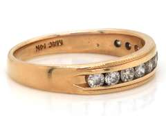 Timeless 14kt YG Diamond Channel Set Band