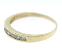 Nice Yellow Gold Diamond Channel Band